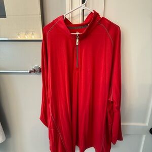 Tommy Bahama Vibrant Red Quarter-Zip Pullover